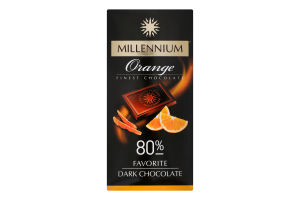 Шоколад 80% черный Orange Favorite Millennium к/у 100г