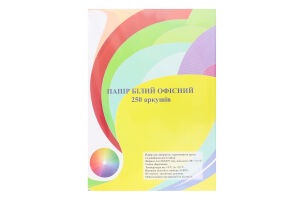 Папір офісний А4 білий 80г/м2 250аркушів Український папір