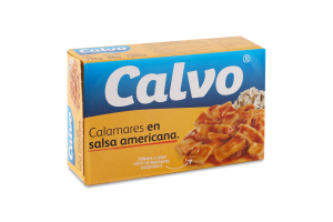 Кальмары кусочками в американском соусе Calvo к/у 115г