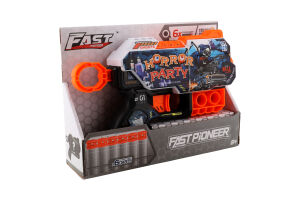 Іграшка Пістолет механічний з м'якими набоями 6шт Fast Pioneer