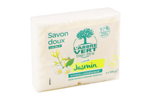 Мыло с натуральным экстрактом жасмина Savon Doux L'arbre Vert 2х100г