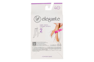Гольфи жіночі Elegante Classic style 40den 23-25 nero 2пари
