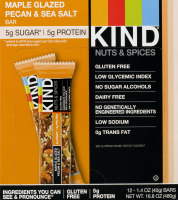 KIND Nuts & Spices Bars Maple Glazed Pecan & Sea Salt - 12 CT