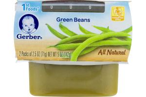 Gerber 1st Foods Green Beans Supported Sitter - 2 PK