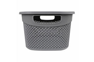 Кошик для зберігання пластик прямокутний з кришкою 9л №М-1164 Drop Ucsan Plastik 1шт