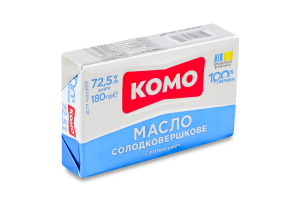 Масло сладкосливочное 72.5% Крестьянское Комо м/у 180г