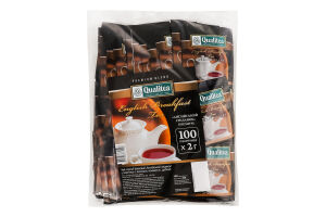 Чай черный байховый мелкий English breakfast Qualitea в/с м/у 100х2г