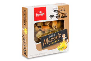 Мидии копченые в масле Banga к/у 120г