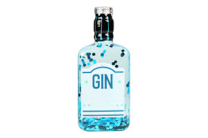 Прикраса ялинкова Пляшка з блискітками скло 833756