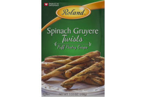 Roland Puff Pastry Crisps Spinach Gruyere Twists