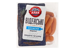 Сосиски вареные Венские Алан в/с кг