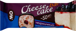 Сирок глазурований 26% молоковмісний з цукром та печивом Чорничний Cheese cake bar Молочний острів м/у 50г