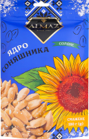 Ядро семечек подсолнечника жареное соленое Almaz д/п 180г