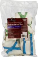 Champion Breed Green & Blue Dual Square Chips For Small To Medium Dogs Rawhide Treats