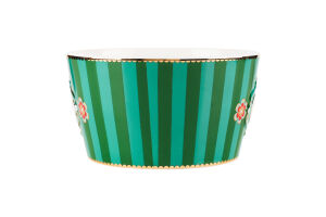 Миска PIP Studio LoveBirds MedalStripes зелен 15см