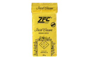Кава натуральна смажена мелена Irish cream ZFC в/у 250г