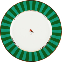 Тарілка PIP Studio LoveBirds Stripes смар-зел 21см