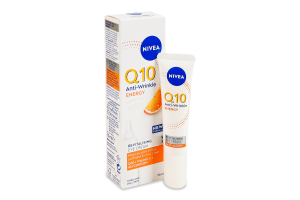 Крем для кожи вокруг глаз для усталой и тусклой кожи восстанавливающий против морщин Q10 Энергия Nivea 15мл