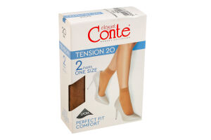 Шкарпетки жіночі Conte elegant Tension 20den 23-25 bronz 2пари