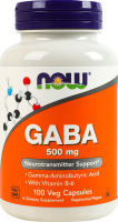 Добавка дієтична вегетаріанські капсули 500мг GABA Now 100шт