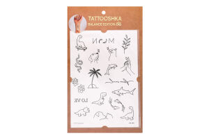 Тату Tattooshka Динозаврики тимчасові