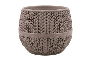 Вазон д/квітів Амасра 0,13л мокко круглий Серінова