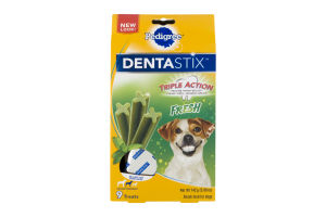 Pedigree DENTASTIX Dog Treats for Small/Medium Triple Action Fresh - 9 CT