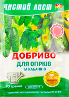Добриво д/огірків та кабачків кристалічне 20г Чистий Лист