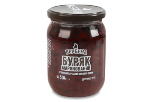 Свекла маринованная столовая нарезанная стерилизованная Вербена 1с с/б 500г