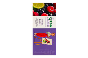 Чай черный ароматизированный с добавлением растительного сырья Фруктовые ягоды Tea Moments к/у 22х1.8г