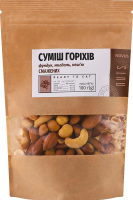 Смесь орехов жареных Фундук, миндаль, кешью Novus д/п 100г