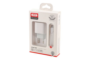 Пристрій зарядний мережевий 2USB Type-C 12W+Кабель USB ХО