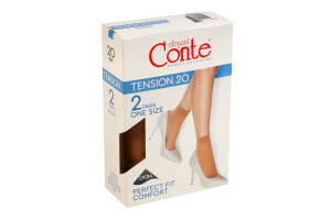 Носки женские Conte elegant Tension 20den 23-25 natural 2пары