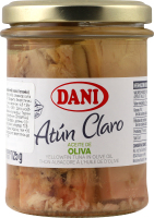 Тунець жовтоперий DANI 190г в олив.олії скло И599(Іспанія)