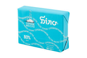 Масло 80% сладкосливочное соленое Экстра Біло м/у 180г