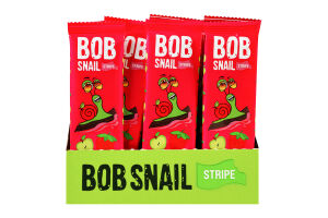 Цукерка фруктово-ягідна Apple-strawberry Stripe Bob Snail м/у 14г