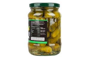 Огурцы маринованые пастеризованные Корнишоны Хіт продукт с/б 680г