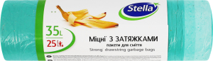 Пакеты для мусора прочные с затяжками 35л Stella 25шт