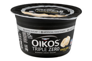 Dannon Oikos Triple Zero Blended Greek Nonfat Yogurt Banana