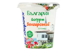 Йогурт 2.5% Болгарский На здоров'я ст 280г