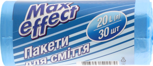 Пакети д/сміття сині 20л 45*50см 30шт Max effect