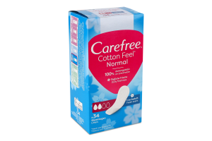 Прокладки щоденні гігієнічні Fresh scent Normal М'якість бавовни Carefree 34шт