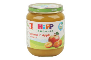 Пюре фруктовое для дітей від 4міс Абрикоси в яблуках Organic Hipp с/б 125г