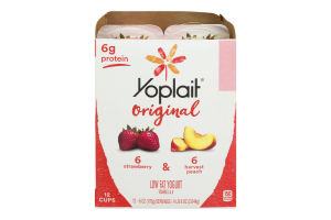Yoplait Original Low Fat Yogurt Strawberry & Harvest Peach