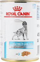 Корм д/дорослих собак Сенсітівіті Контрол при харчовій алергії з куркою та рисом 410г ж/б Роял Канін