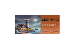 Чай черный цейлонский байховый мелкий с бергамотом Earl Grey Monomax к/у 25х2г