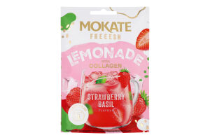 Напиток растворимый с коллагеном со вкусом клубники и базилика Лимонад Freeesh Mokate д/п 40г