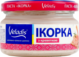 Паста с икрой атлантических рыб с креветкой Икорка Veladis с/б 160г