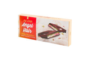 Шоколад молочный с кремом фисташки и турецкой халвой Angel hair Alyan к/у 160г
