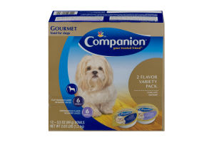 Companion Gourmet Food for Dogs Variety Pack - 12 CT
